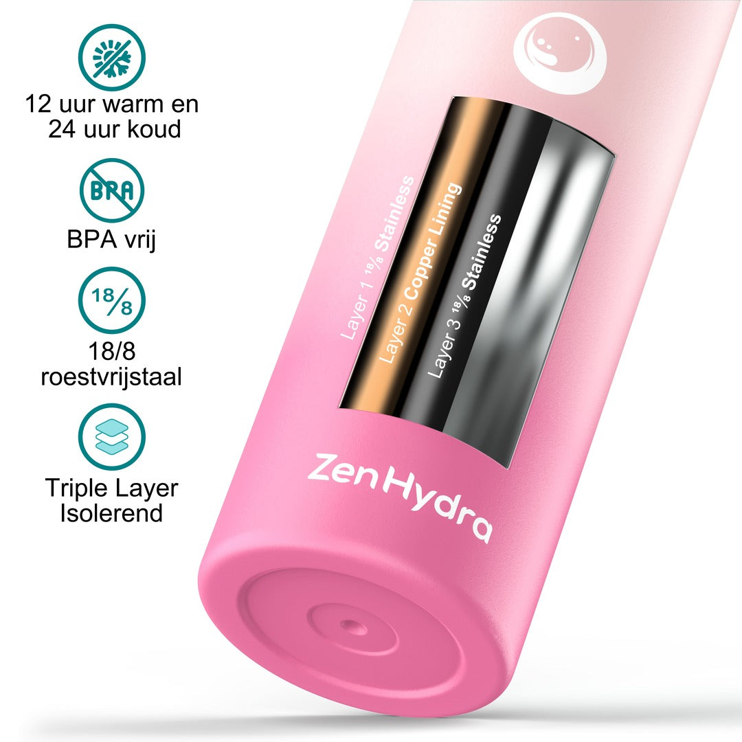 ZenHydra 3 laags geïsoleerde drinkflessen