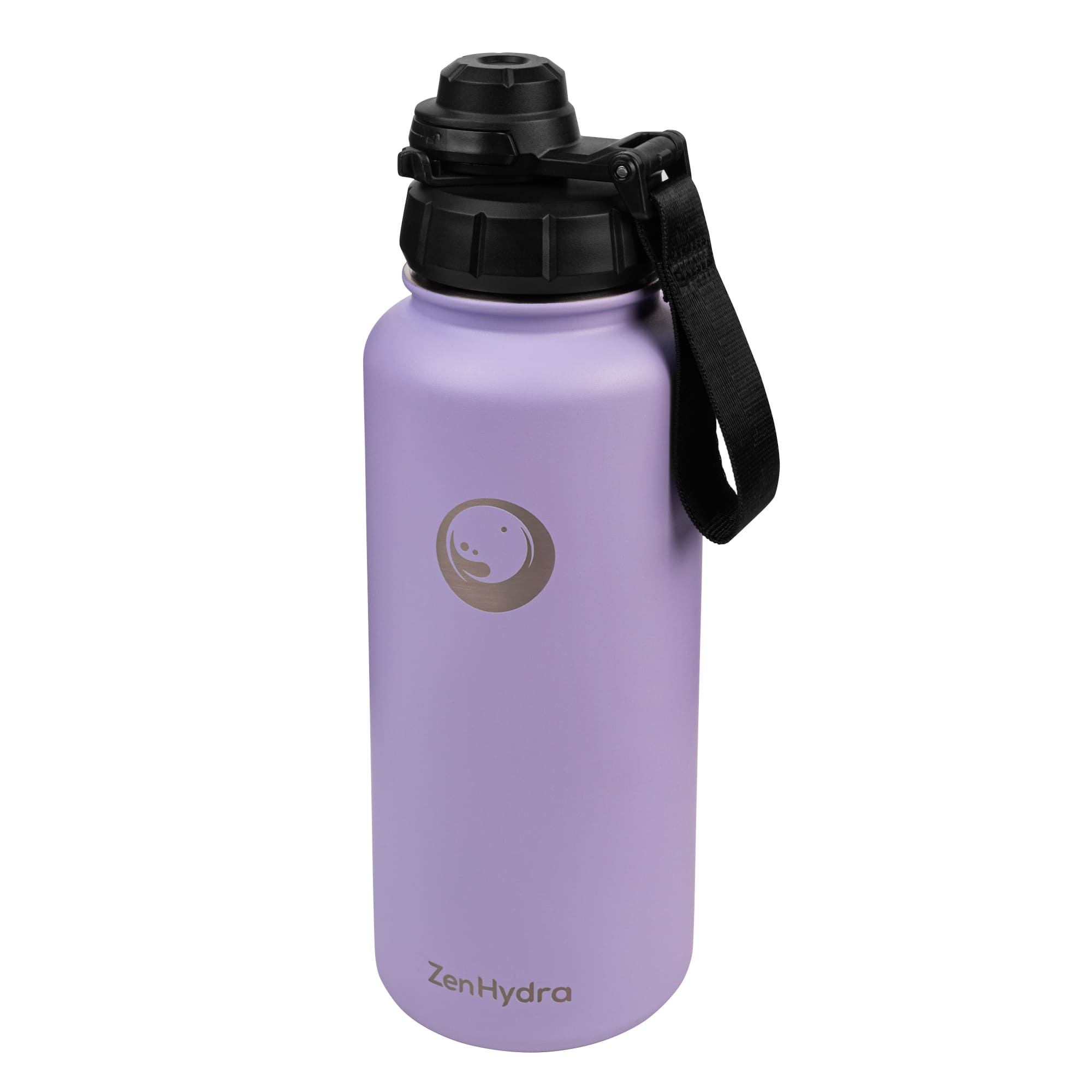 Fles met sportcap paars