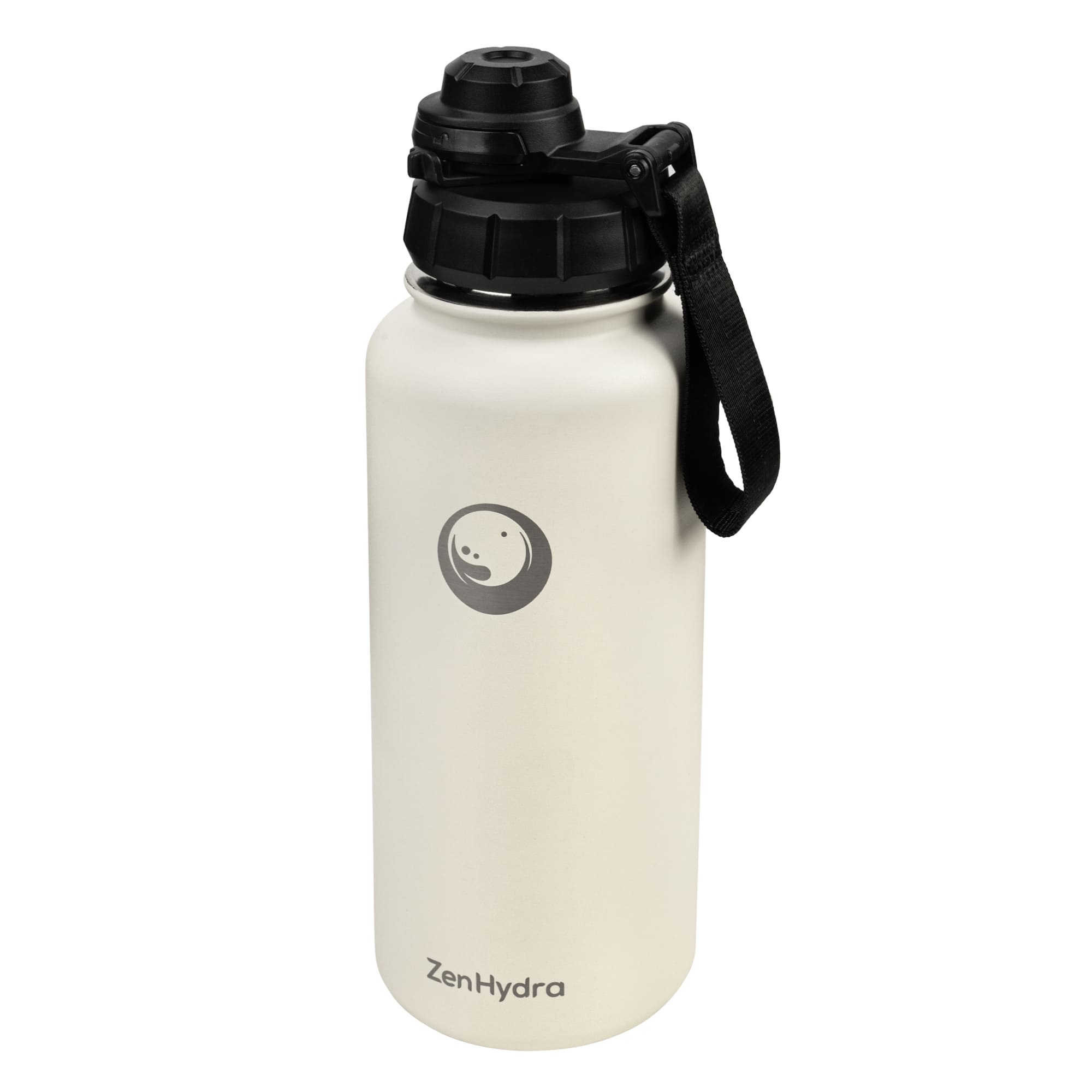 1 liter fles met sportcap beige