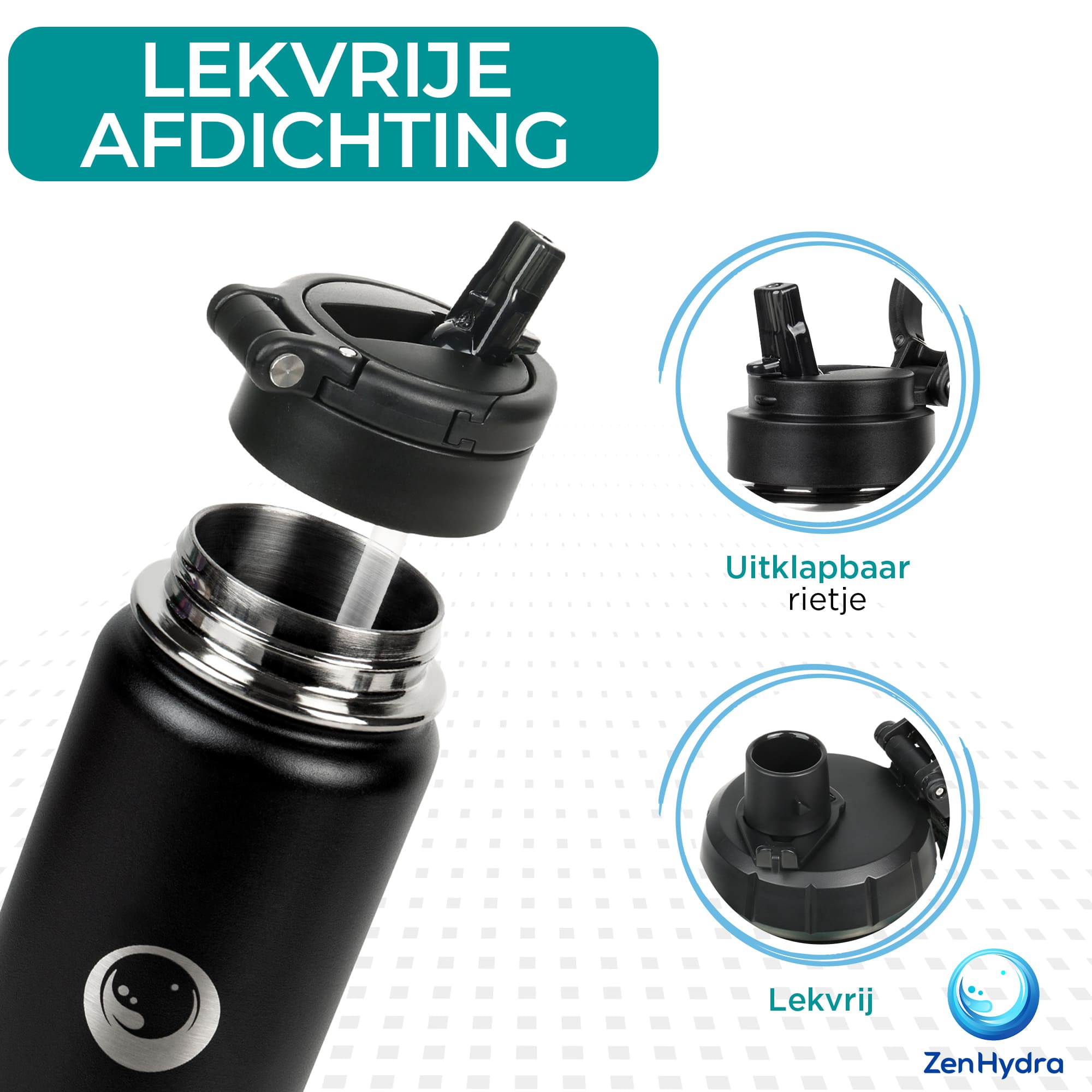 Lekvrije afdichting zwarte fles