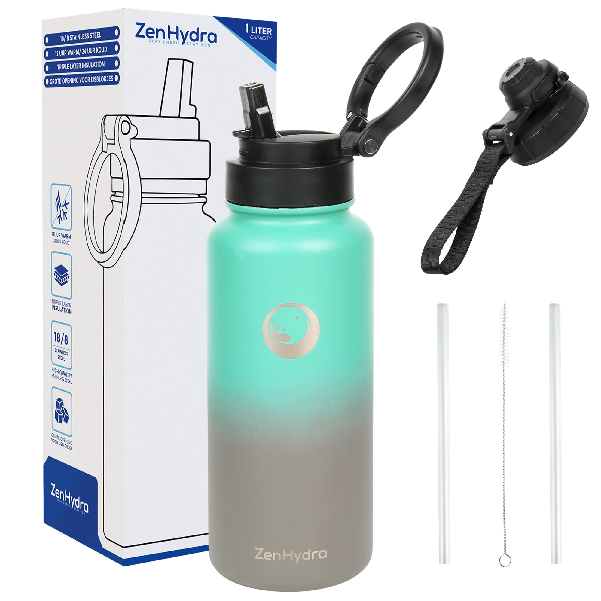 Zenhydra-fles-groen
