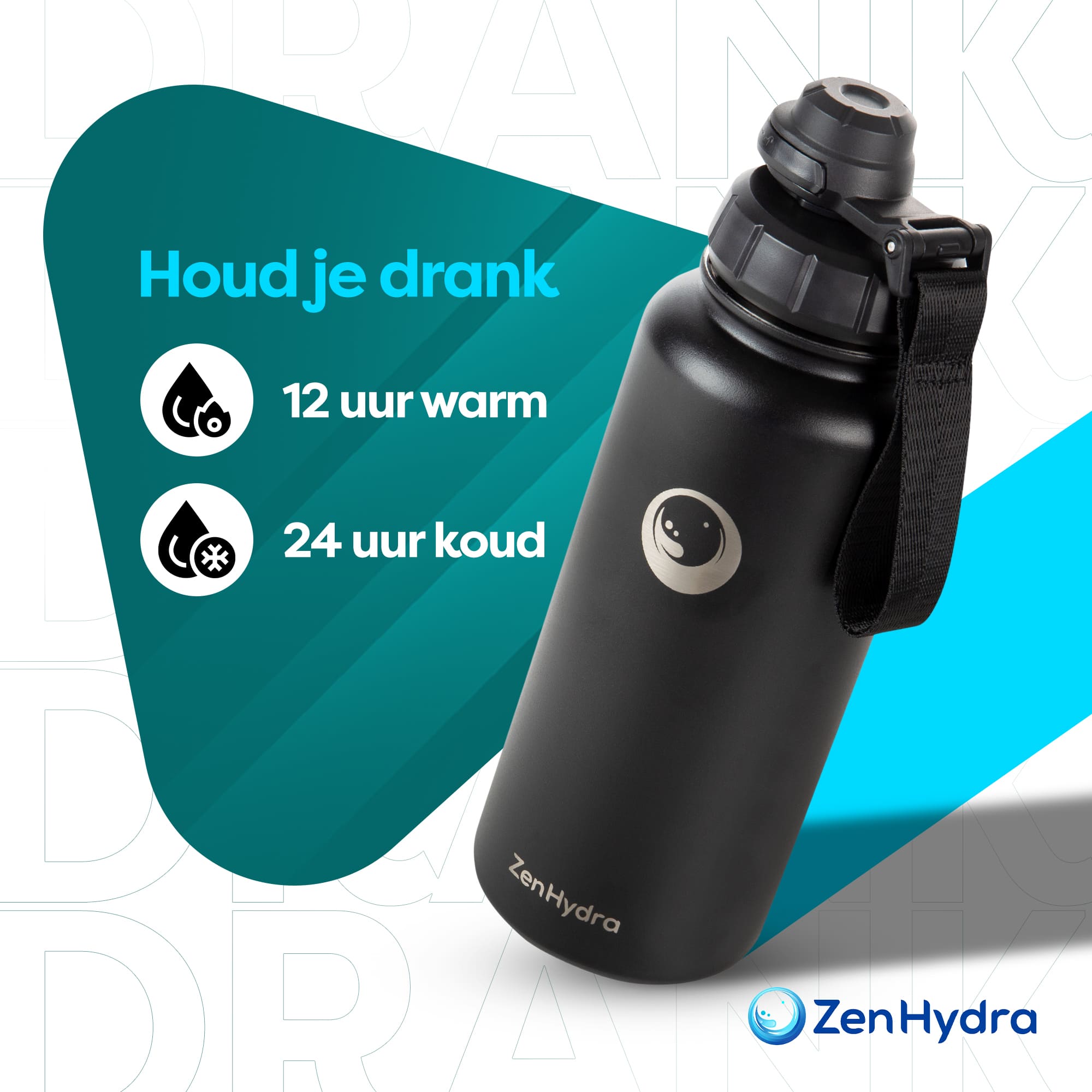 Zwarte-zenhydra-drinkfles-usp-warm-koud